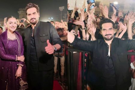 ڈرامہ سیریل جنٹلمین کی لیاری میں اسکریننگ، ہمایوں سعید اور یمنیٰ کے جلوے